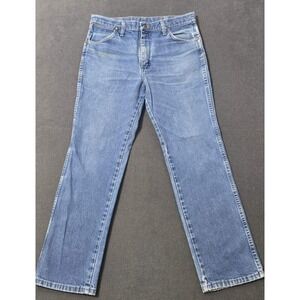 Wrangler 936PWD Jeans Mens 32x30 Blue Denim Dark Wash Cowboy Cut Straight Leg